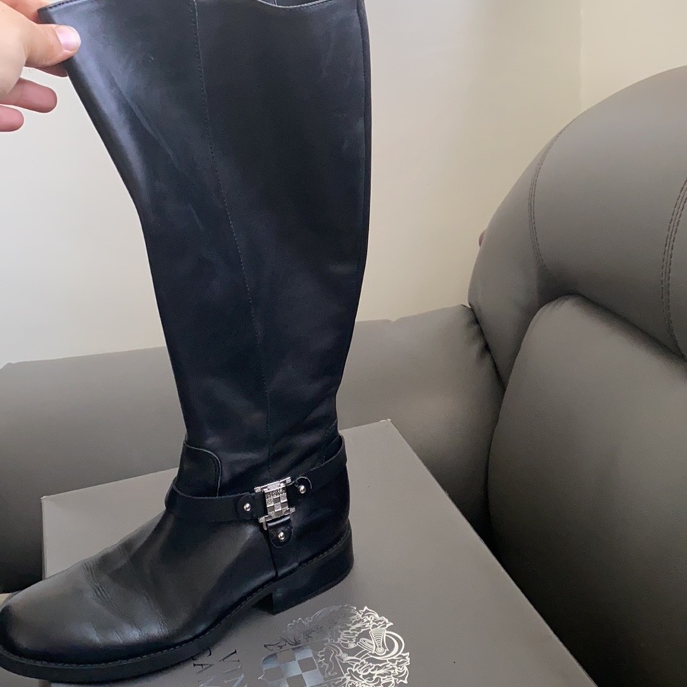 Vince camuto boots 8.5 M wide calf boot black colour